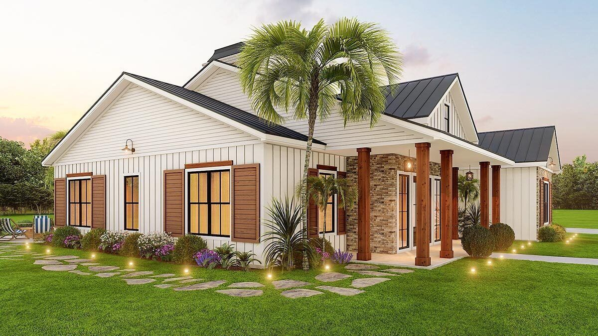 New American Ranch With Wraparound Porch And Rear Garage - 25777Ge ... intended for How a wrap around porch transforms the energy efficiency of ranch style houses