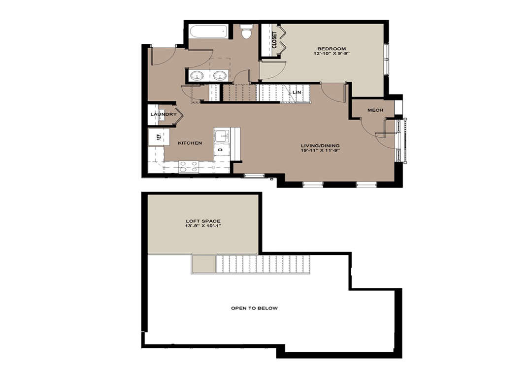 One Bedroom With A Loft Floor Plan: Maximize Space & Style with regard to 1 Bedroom Loft Floor Plans