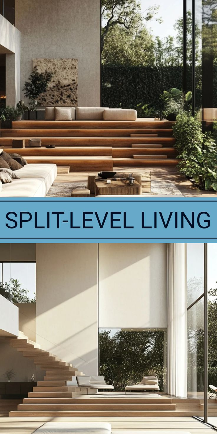 Stylish Multi-Level Living Spaces With Split Floors In 2025 | Dream ... with regard to Maximizing Vertical Space When Building a Multi-Level Home Today