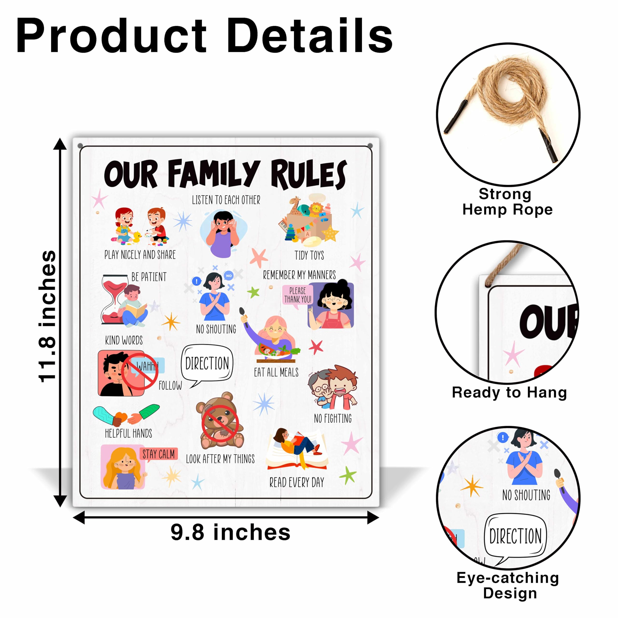 Family Rules Wall Decor Family Rules Print within How To Display Family Photos On Wall