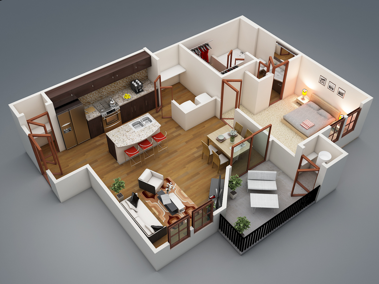 How To Design A Small One Bedroom Apartment For Maximum Style And Function within One Bedroom One Bath House Plans