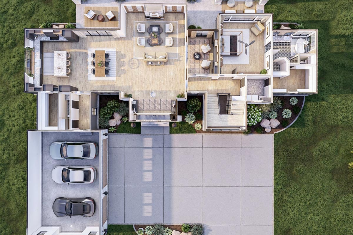 Plan 623224Dj: 4000 Square Foot Modern French Country House Plan With ... with 4 000 Square Foot House
