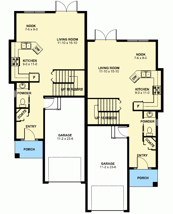 Plan 67719Mg: Side-By-Side Craftsman Duplex House Plan With 3 Bed Units ... intended for Exploring the Best 3 Bed Duplex Floor Plans for Side by Side and Stacked Living Arrangements