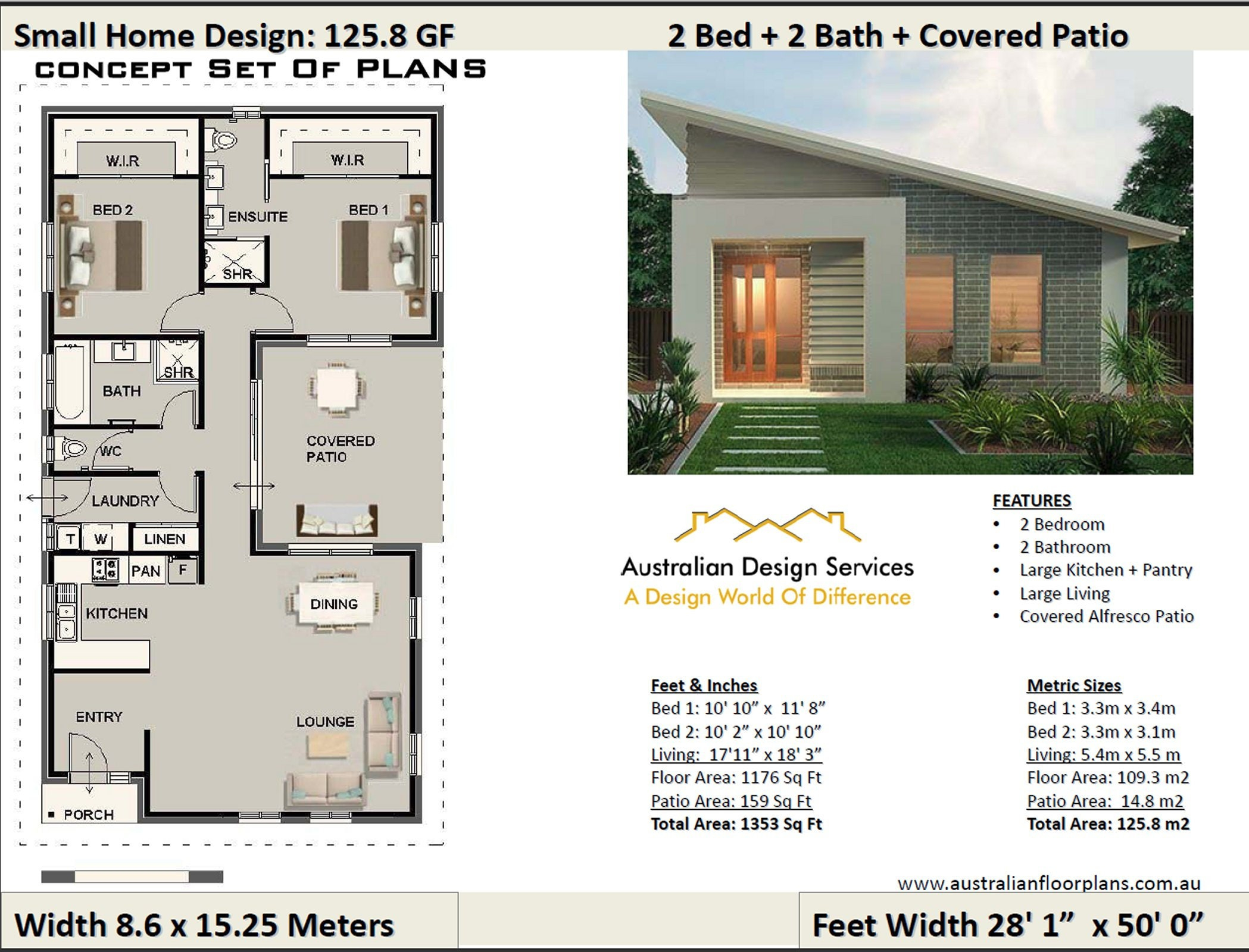 Small House Design Under 1200 Sq Foot House Plan Or 109 .3 M2 | 2 ... pertaining to Floor Plans For 1200 Sq Ft Homes
