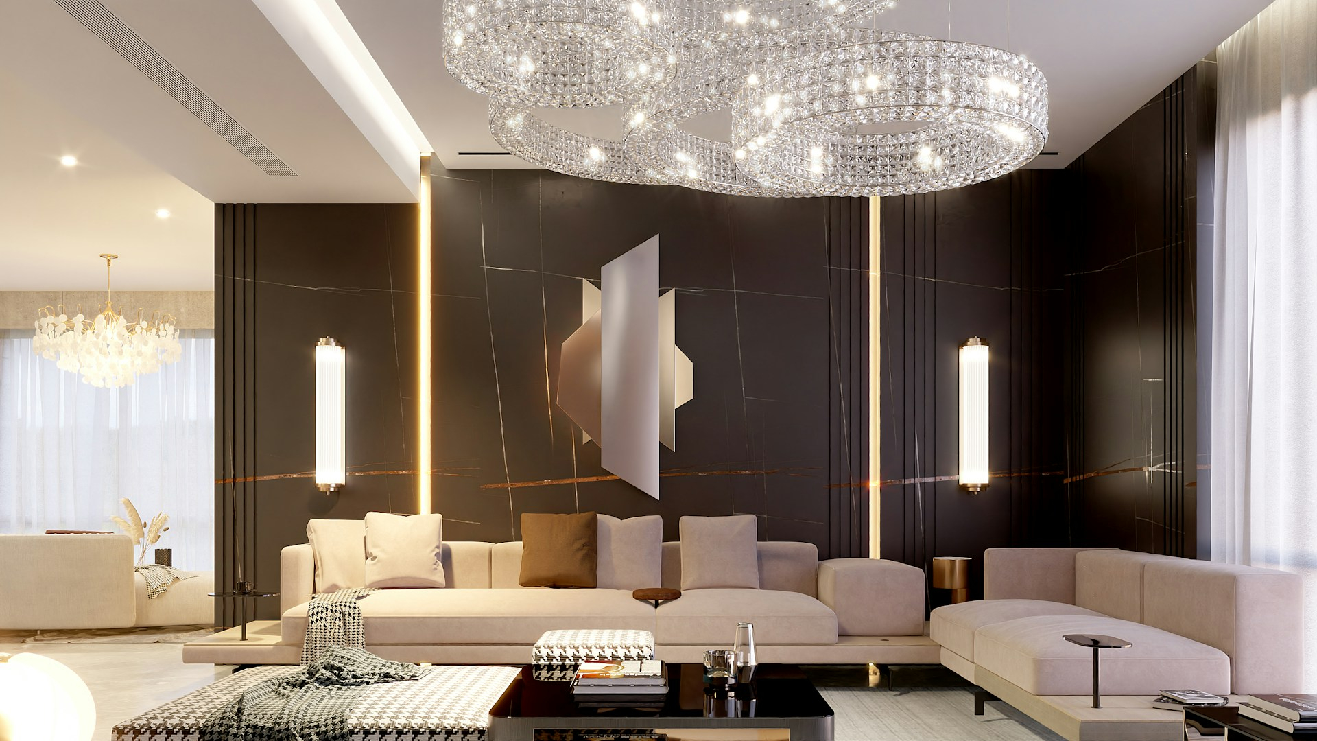 Small Space Furniture Vs Large-Scale Living Room Sets pertaining to Rethinking Large Scale Living Through Functional One Level Architecture