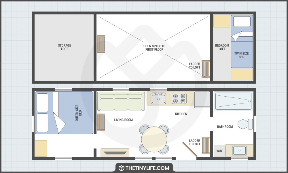 2 Bedroom One Story Tiny House Floor Plans | Www.cintronbeveragegroup.com with regard to Creating Privacy and Flow in a Two Bedroom Tiny House Floor Plan