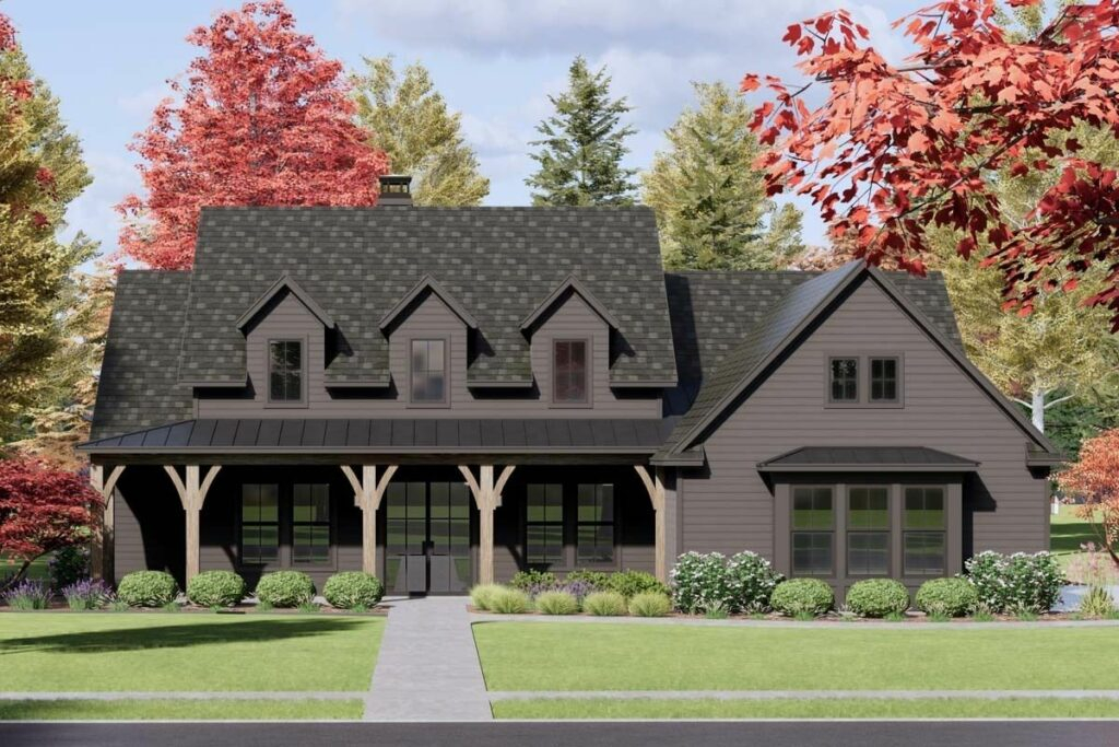 4-Bedroom Single-Story New American Farmhouse With Open Concept Living ... intended for 4 Bedroom Floor Plans 1 Story