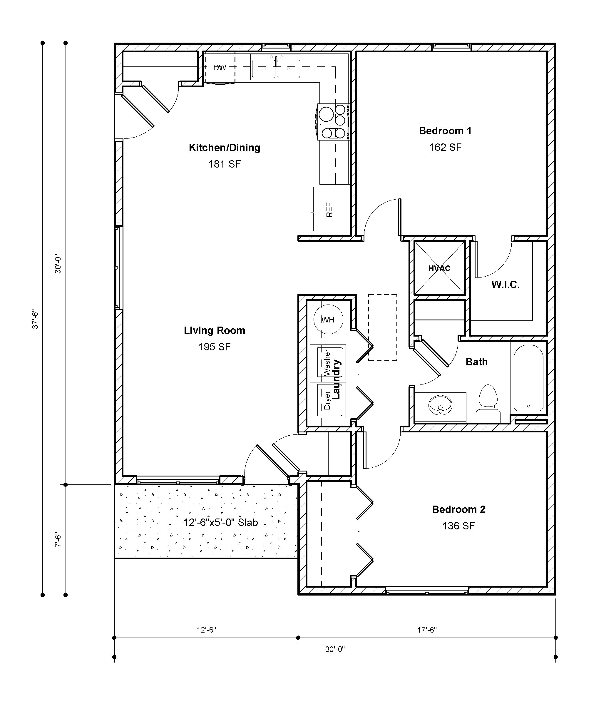 900 Square Foot House Plan Open Floor Plan 900 Sq Ft Apartment Floor ... pertaining to Designing a Home Where Every Bedroom Has Its Own Bathroom Without Wasting Square Footage
