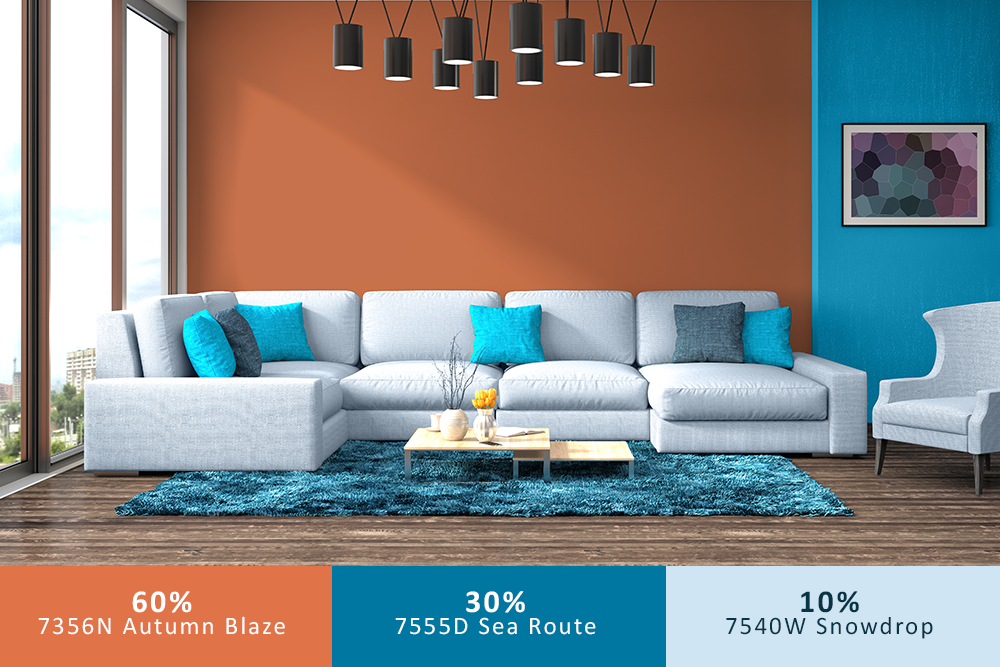 Color Theory Basics: How To Use Color Theory For Interior Design? | Foyr intended for Mastering Room Proportions with the 60 30 10 Interior Design Method