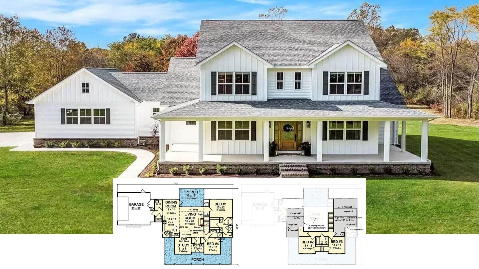 Discover This 1,938 Sq. Ft. 4 Bedroom Farmhouse With A Relaxing ... for Small House Plans With Wrap Around Porch