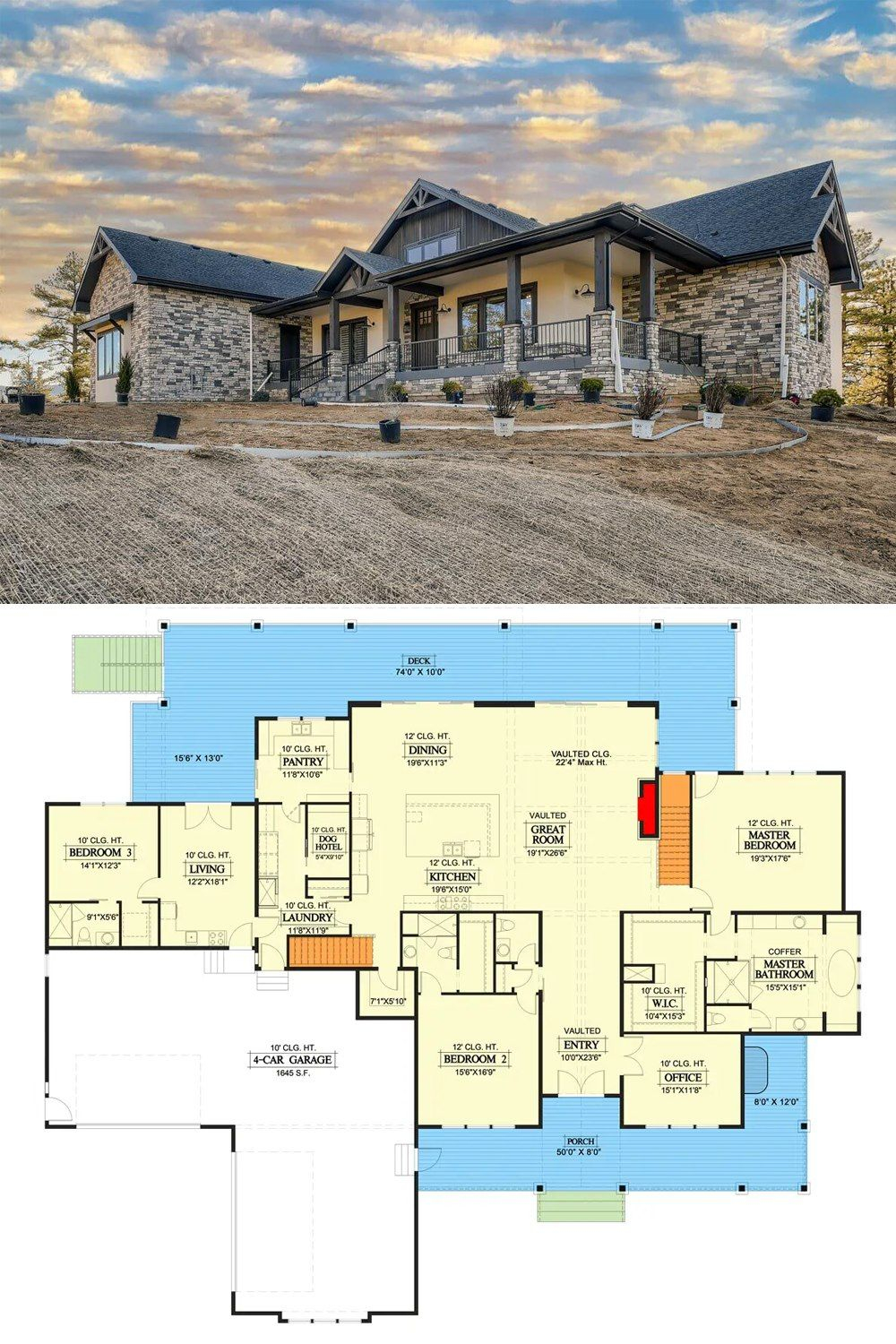 House - 🏠 Live In This Luxury Mountain Craftsman With Home Office And ... intended for Mountain Home Plans With Walkout Basement