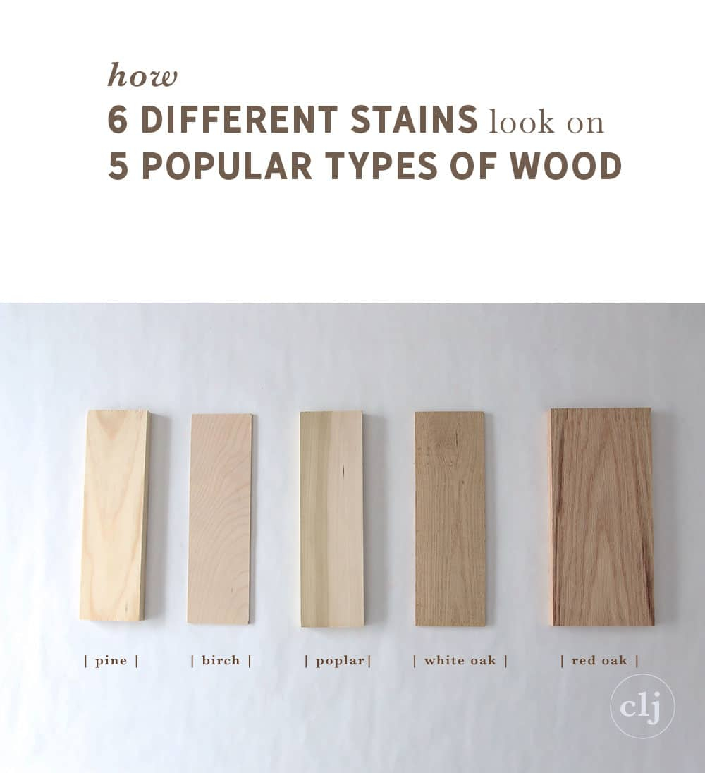 How 6 Different Stains Look On 5 Popular Types Of Wood - Chris Loves Julia intended for Wood Stain Versus Paint For Furniture