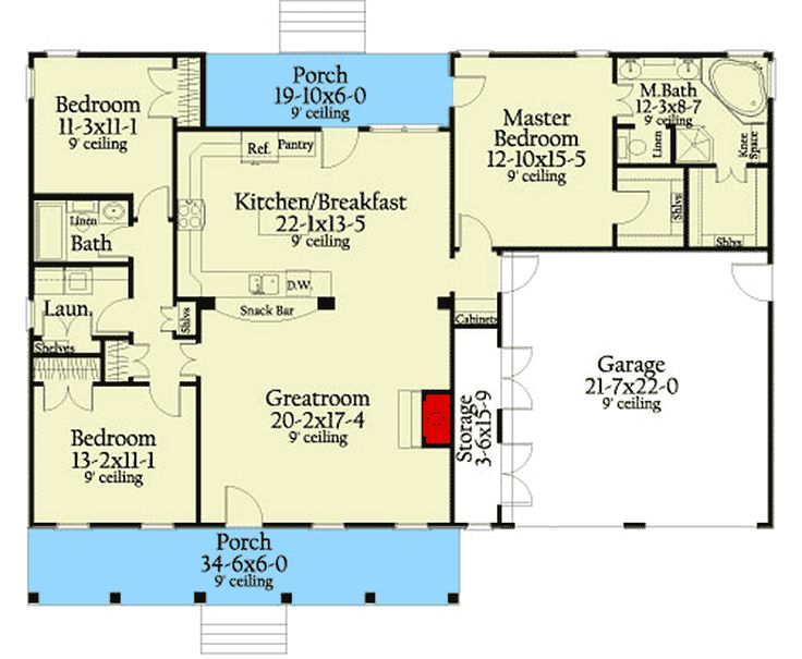 Plan 62129V: Split Bedroom Ranch Home Plan - 1633 Sq Ft | Split Bedroom ... throughout Exploring the Popularity of Split Bedroom Floor Plans in Mid Sized Ranch Homes