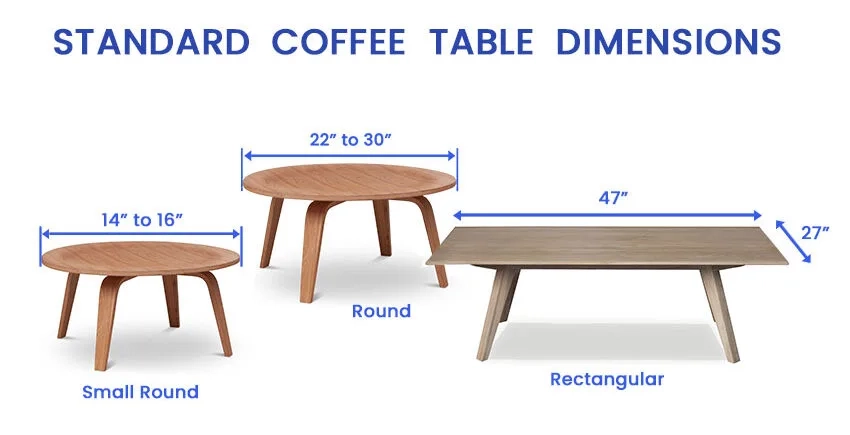 How High Is A Typical Coffee Table? Standard Height & Size Guide for How Far Should the Coffee Table Be From the Sofa? The 14-to-18-Inch Rule