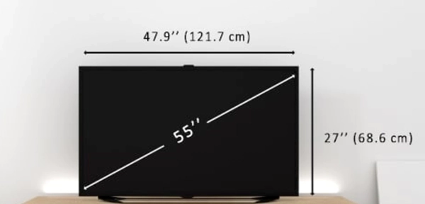 How Wide Is 55 Inch Tv? Dimensions Of 55-Inch Size Explained in What Size TV Stand for a 55-Inch TV? Match Width, Height and Feet First