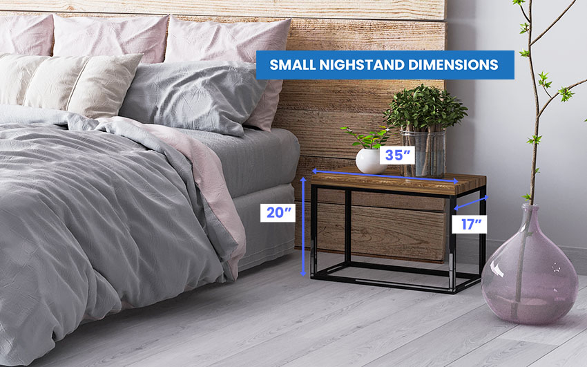 Nightstand Bedroom Dimensions At Eva Brown Blog within Nightstand Height vs. Mattress Height: Keep the Top Within Two Inches