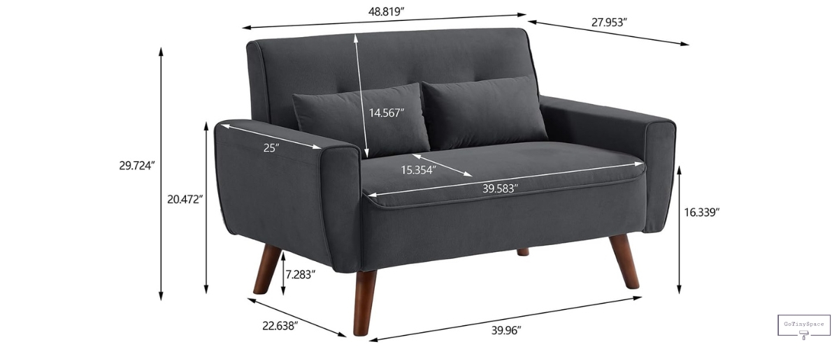 Understanding Loveseat Dimensions: A Comprehensive Guide - Gotinyspace for Standard Loveseat Dimensions: Width, Depth, and the Clearances That Decide the Fit