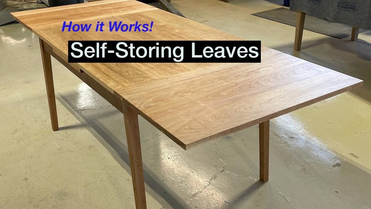 Walkaround Of Extension Table With Self-Storing Leaves | Dining Table ... for How to Store Dining Table Leaves Between Uses