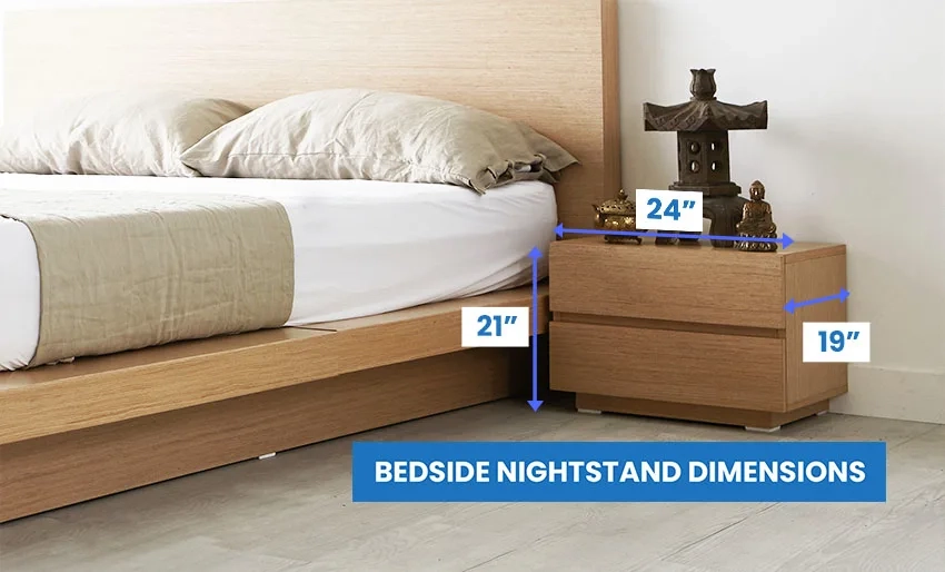 What Is Height Of Nightstands At Ross Brown Blog pertaining to Nightstand Height vs. Mattress Height: Keep the Top Within Two Inches